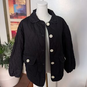 Whimsy + Row Black Quilted Puffer Jacket